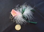 Broche arôme et plumes blanches n°20