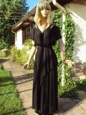 Robe longue en voile noir