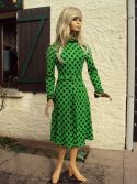 Robe verte Ã  pois