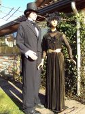 Queue de pie et robe 1900