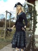 Robe 1900 noire et argent