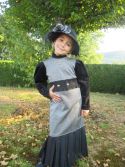 Robe 1900 argent et noire 