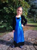 Robe de soirée bleu dur fillette