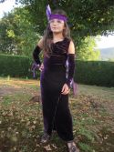 Robe de soirée velours violette charleston