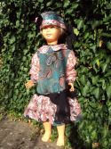 Robe rétro vert-rose