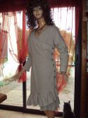 Robe beige Ã  manches longues