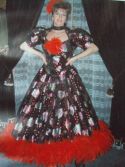 Robe Ã  froufrous rouges