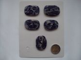 Boutons ovales bleus et gris