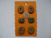 Boutons ronds et ovales spirales jamaÃ¯que