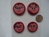 Boutons rouges Ã  visages
