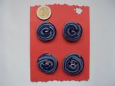 Boutons spirales gris et bleus