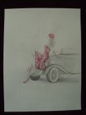 Femme rouge rÃ©tro