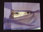 Femme et voile rÃ©el mauve
